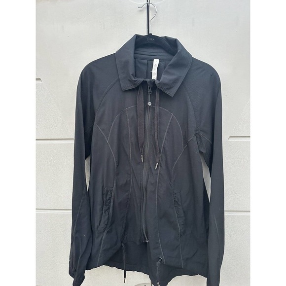 Lululemon Transition Studio Jacket Womens Sz 6 Black Swing Top Swift Pleated - Picture 1 of 15